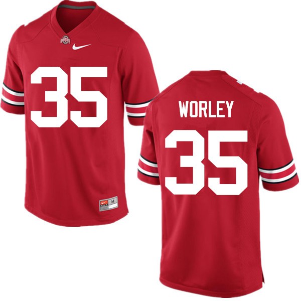Ohio State Buckeyes #35 Chris Worley Men Stitched Jersey Red